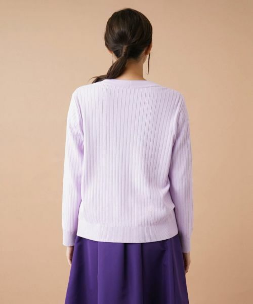Leilian PLUS HOUSE / レリアンプラスハウス カーディガン・ボレロ | リブVネックカーディガン | 詳細6