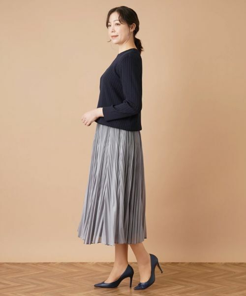 Leilian PLUS HOUSE / レリアンプラスハウス ニット・セーター | リブクルーネックプルオーバー | 詳細12