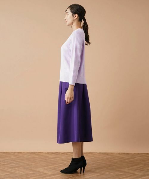 Leilian PLUS HOUSE / レリアンプラスハウス ニット・セーター | リブクルーネックプルオーバー | 詳細2