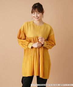 Leilian PLUS HOUSE / レリアンプラスハウス シャツ・ブラウス | 異素材コンビプルオーバー