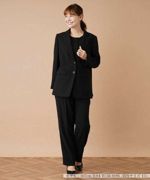 Leilian PLUS HOUSE / レリアンプラスハウス セットアップ | 【ブラックフォーマル】パンツスーツ | 詳細1