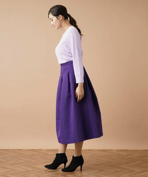 Leilian PLUS HOUSE / レリアンプラスハウス ミニ・ひざ丈スカート | タックスカート | 詳細2