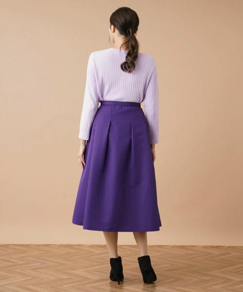 Leilian PLUS HOUSE / レリアンプラスハウス ミニ・ひざ丈スカート | タックスカート | 詳細3