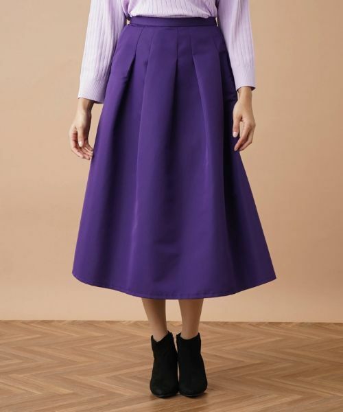 Leilian PLUS HOUSE / レリアンプラスハウス ミニ・ひざ丈スカート | タックスカート | 詳細4