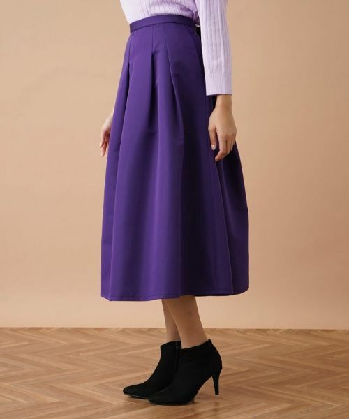 Leilian PLUS HOUSE / レリアンプラスハウス ミニ・ひざ丈スカート | タックスカート | 詳細5
