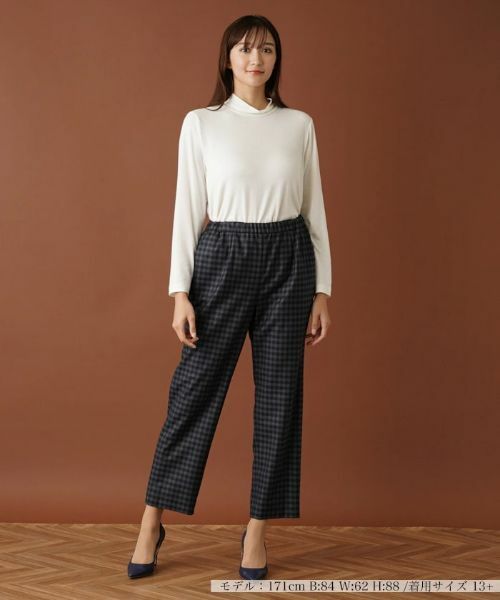 Leilian PLUS HOUSE / レリアンプラスハウス その他パンツ | シェパードチェッククロップドパンツ【プラス企画】 | 詳細1