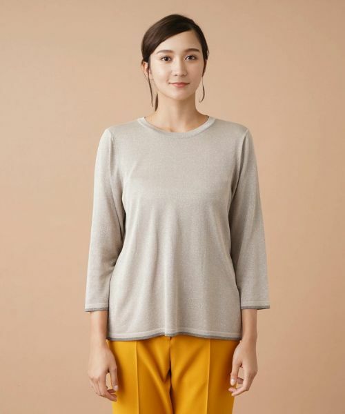 Leilian PLUS HOUSE / レリアンプラスハウス ニット・セーター | ラメニットプルオーバー | 詳細4