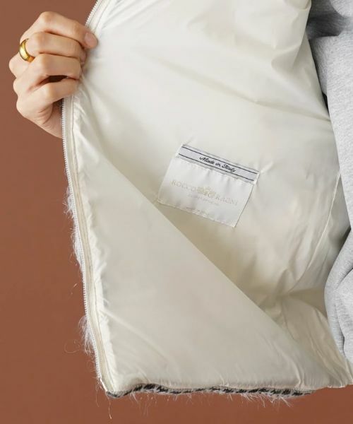 Leilian PLUS HOUSE / レリアンプラスハウス テーラードジャケット | フェアアイル柄切替フーデッドベスト | 詳細12