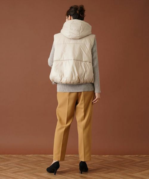 Leilian PLUS HOUSE / レリアンプラスハウス テーラードジャケット | フェアアイル柄切替フーデッドベスト | 詳細16