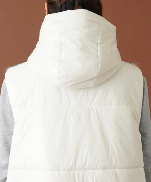 Leilian PLUS HOUSE / レリアンプラスハウス テーラードジャケット | フェアアイル柄切替フーデッドベスト | 詳細9