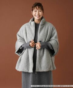 Leilian PLUS HOUSE / レリアンプラスハウス その他アウター | スパンコールハイネックブルゾン