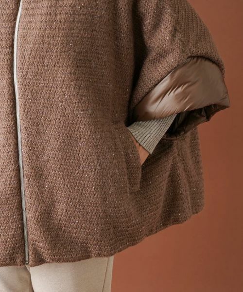 Leilian PLUS HOUSE / レリアンプラスハウス その他アウター | スパンコールハイネックブルゾン | 詳細11