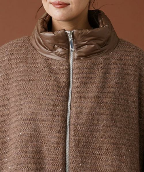 Leilian PLUS HOUSE / レリアンプラスハウス その他アウター | スパンコールハイネックブルゾン | 詳細7