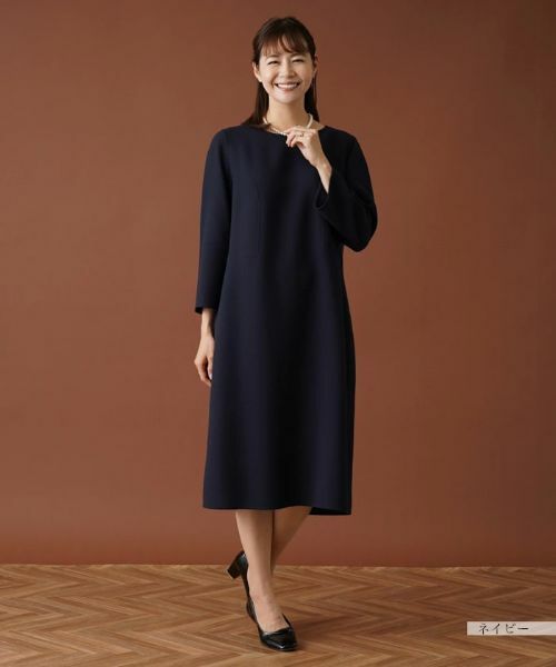 Leilian PLUS HOUSE / レリアンプラスハウス ドレス | 【セレモニー】クルーネックミディワンピース | 詳細1