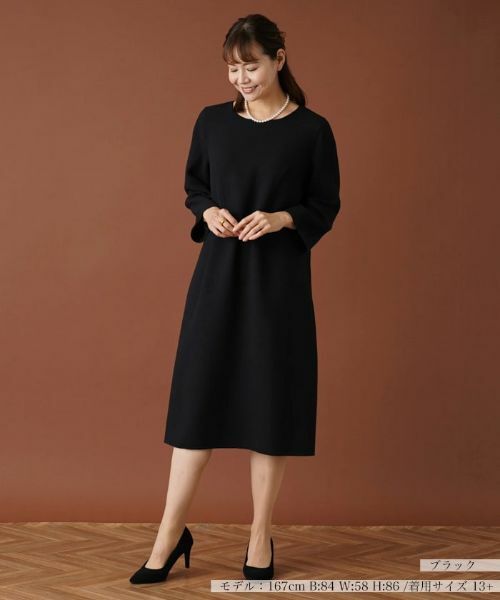 Leilian PLUS HOUSE / レリアンプラスハウス ドレス | 【セレモニー】クルーネックミディワンピース | 詳細4