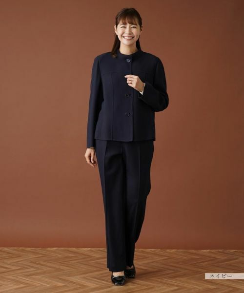 Leilian PLUS HOUSE / レリアンプラスハウス テーラードジャケット | スタンドカラーニットジャケット | 詳細1