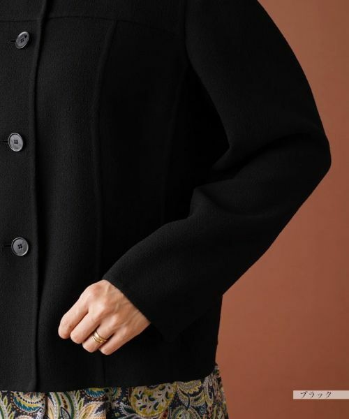 Leilian PLUS HOUSE / レリアンプラスハウス テーラードジャケット | スタンドカラーニットジャケット | 詳細12