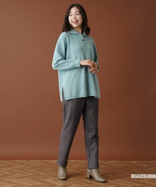 Leilian PLUS HOUSE / レリアンプラスハウス その他パンツ | 【あったか素材】洗えるリバーシブルパンツ | 詳細1