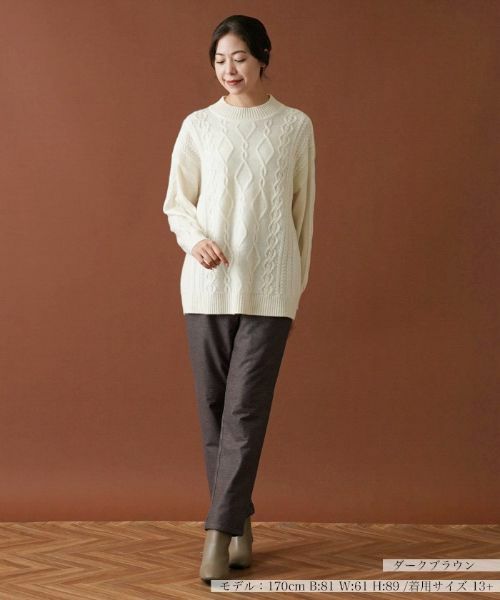 Leilian PLUS HOUSE / レリアンプラスハウス その他パンツ | 【あったか素材】洗えるリバーシブルパンツ | 詳細4