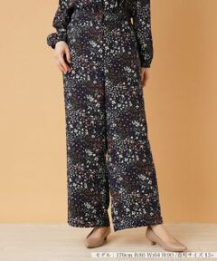 Leilian PLUS HOUSE / レリアンプラスハウス その他パンツ | 小花柄ワイドパンツ