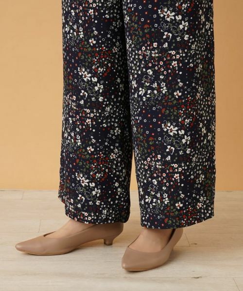 Leilian PLUS HOUSE / レリアンプラスハウス その他パンツ | 小花柄ワイドパンツ | 詳細9