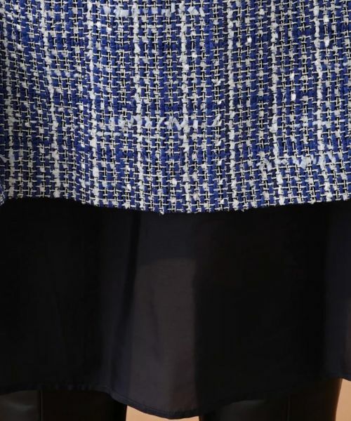 Leilian PLUS HOUSE / レリアンプラスハウス ミニ・ひざ丈スカート | ファンシーツイードタックフレアスカート | 詳細10