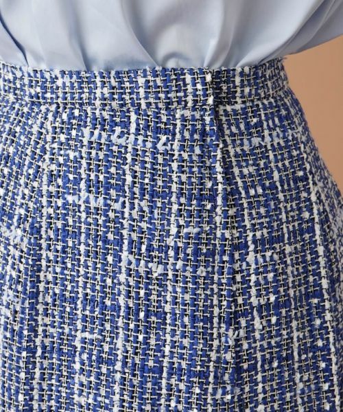 Leilian PLUS HOUSE / レリアンプラスハウス ミニ・ひざ丈スカート | ファンシーツイードタックフレアスカート | 詳細8