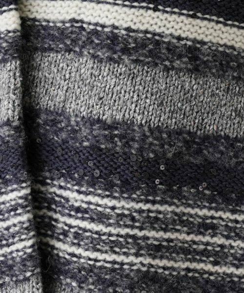 Leilian PLUS HOUSE / レリアンプラスハウス カーディガン・ボレロ | マルチボーダースパンコールカーディガン | 詳細10