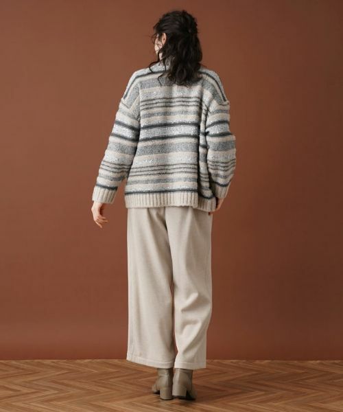 Leilian PLUS HOUSE / レリアンプラスハウス カーディガン・ボレロ | マルチボーダースパンコールカーディガン | 詳細13