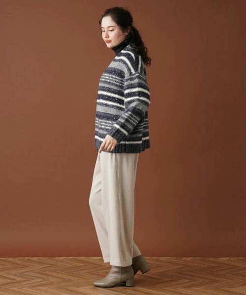 Leilian PLUS HOUSE / レリアンプラスハウス カーディガン・ボレロ | マルチボーダースパンコールカーディガン | 詳細2