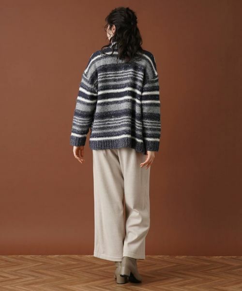 Leilian PLUS HOUSE / レリアンプラスハウス カーディガン・ボレロ | マルチボーダースパンコールカーディガン | 詳細3