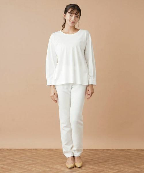 Leilian PLUS HOUSE / レリアンプラスハウス カットソー | シャツ袖風プルオーバー | 詳細1