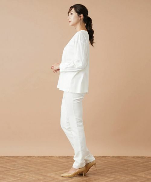 Leilian PLUS HOUSE / レリアンプラスハウス カットソー | シャツ袖風プルオーバー | 詳細2