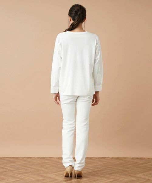 Leilian PLUS HOUSE / レリアンプラスハウス カットソー | シャツ袖風プルオーバー | 詳細3