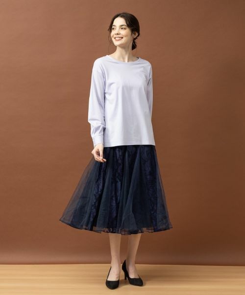 Leilian PLUS HOUSE / レリアンプラスハウス カットソー | シャツ袖風プルオーバー | 詳細4