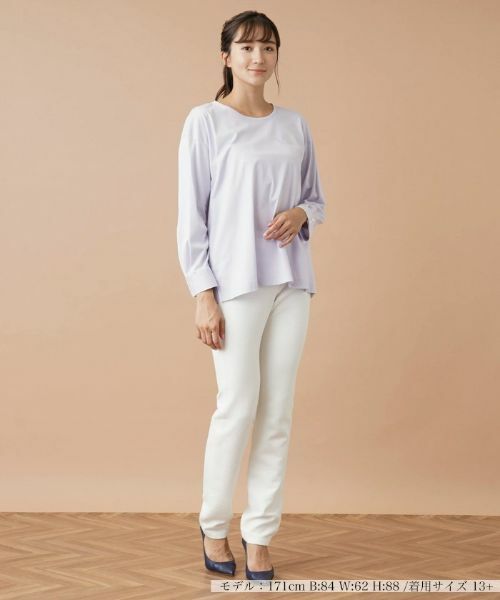 Leilian PLUS HOUSE / レリアンプラスハウス カットソー | シャツ袖風プルオーバー | 詳細5