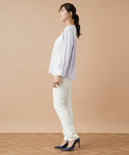 Leilian PLUS HOUSE / レリアンプラスハウス カットソー | シャツ袖風プルオーバー | 詳細6
