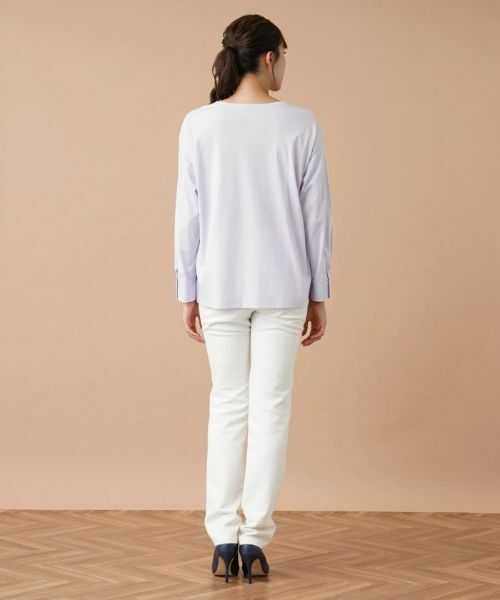 Leilian PLUS HOUSE / レリアンプラスハウス カットソー | シャツ袖風プルオーバー | 詳細7