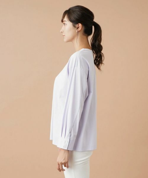 Leilian PLUS HOUSE / レリアンプラスハウス カットソー | シャツ袖風プルオーバー | 詳細9