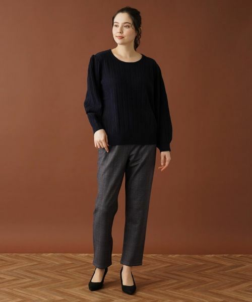 Leilian PLUS HOUSE / レリアンプラスハウス ニット・セーター | 編み柄バルーンスリーブニット | 詳細12