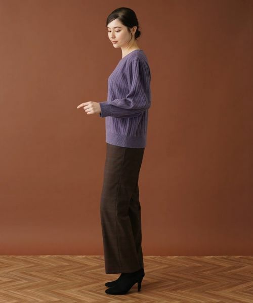 Leilian PLUS HOUSE / レリアンプラスハウス ニット・セーター | 編み柄バルーンスリーブニット | 詳細16