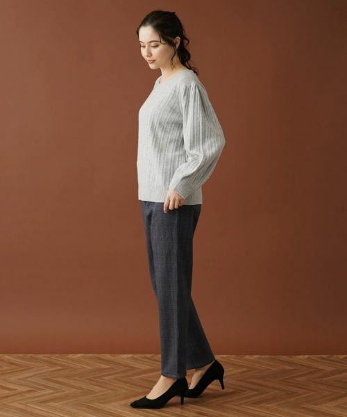 Leilian PLUS HOUSE / レリアンプラスハウス ニット・セーター | 編み柄バルーンスリーブニット | 詳細2