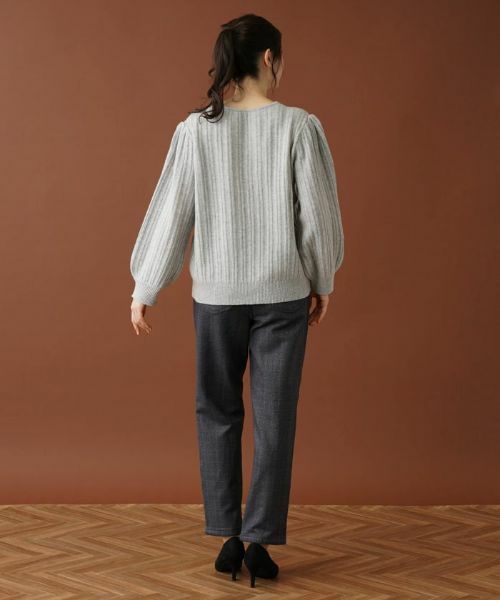 Leilian PLUS HOUSE / レリアンプラスハウス ニット・セーター | 編み柄バルーンスリーブニット | 詳細3