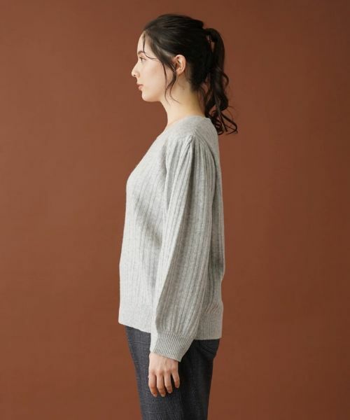 Leilian PLUS HOUSE / レリアンプラスハウス ニット・セーター | 編み柄バルーンスリーブニット | 詳細5