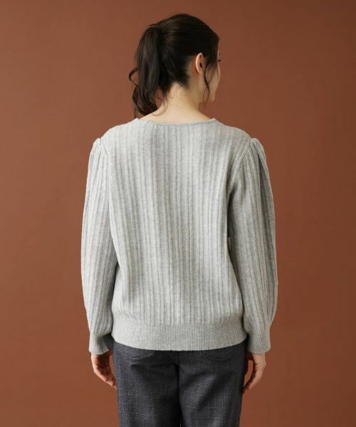 Leilian PLUS HOUSE / レリアンプラスハウス ニット・セーター | 編み柄バルーンスリーブニット | 詳細6