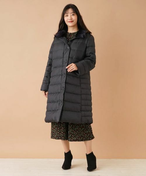 Leilian PLUS HOUSE / レリアンプラスハウス その他アウター | スタンドカラーキルティングロングコート | 詳細1