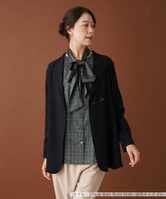 Leilian PLUS HOUSE / レリアンプラスハウス テーラードジャケット | キルトピンニットジャケット【BONOTTO】
