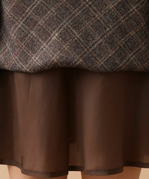 Leilian PLUS HOUSE / レリアンプラスハウス ミニ・ひざ丈スカート | バイアスチェックフレアスカート | 詳細10