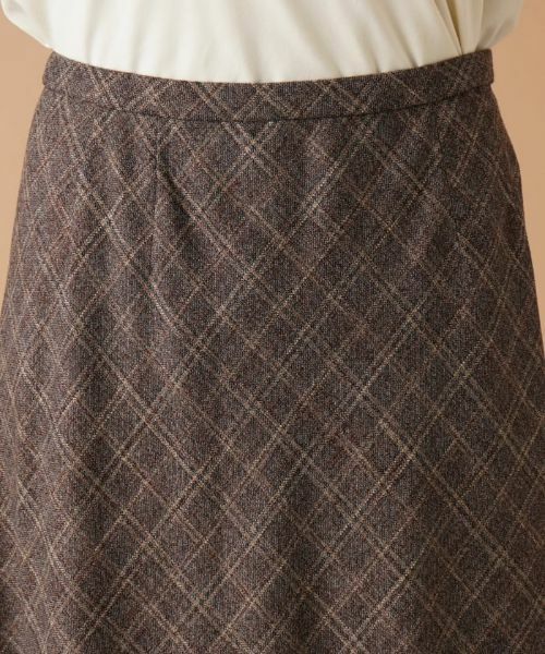 Leilian PLUS HOUSE / レリアンプラスハウス ミニ・ひざ丈スカート | バイアスチェックフレアスカート | 詳細7