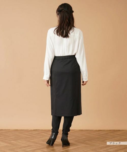 Leilian PLUS HOUSE / レリアンプラスハウス ミニ・ひざ丈スカート | バックスリットタイトスカート【プラス企画】 | 詳細6
